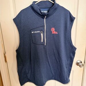 Columbia Golf Navy Quarter Zip Vest